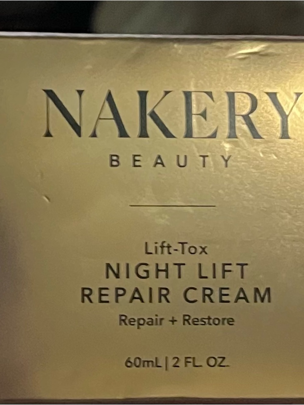 Nakery Beauty Night Lift Repair Cream - Gold